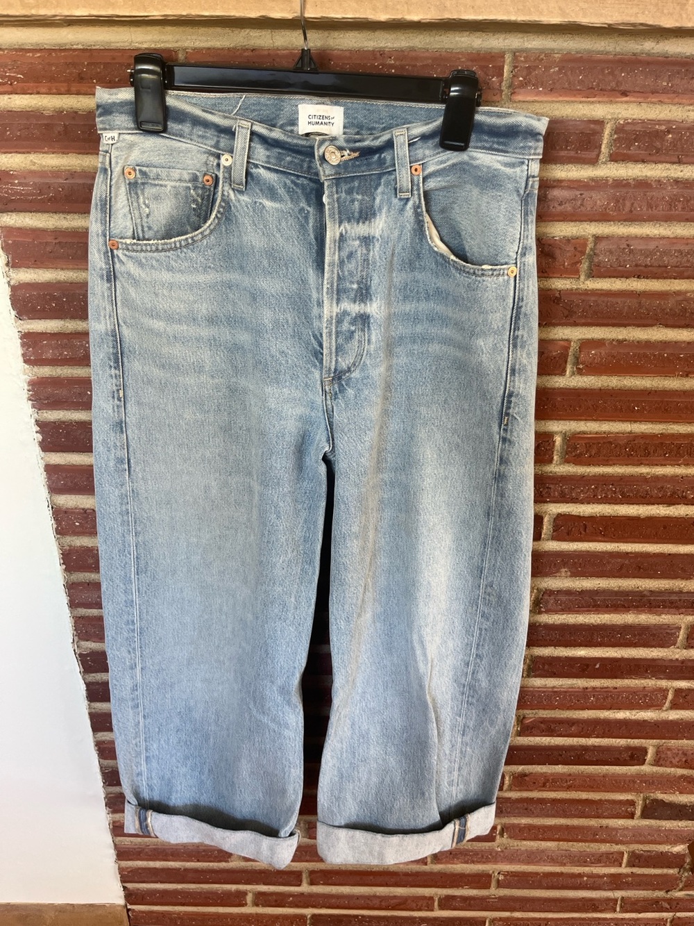 Citizens of Humanity Ayla Jean with cuff in Light Blue wash